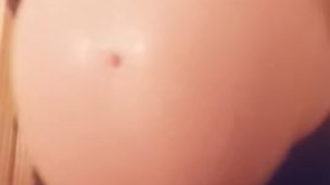 Big swollen pregnant belly with a beautiful princess inside
