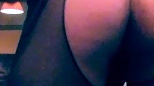 Young shemale showing her ass in a cute outfit