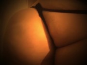 Carlycurvy in purple thong up close view 2/16