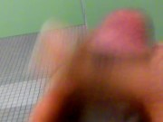 Rubbing one out in my job restroom.