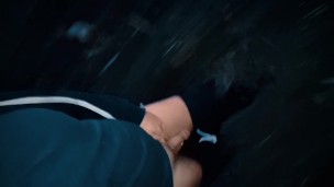 Public jerk off. Cumshot in the nature
