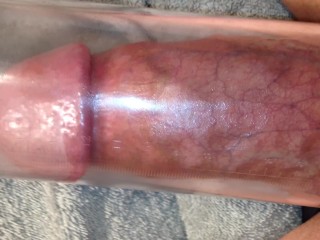 cock pumping close up