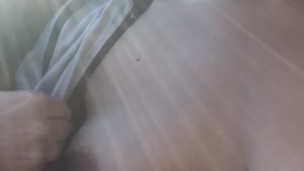 Driving around with my big tits out