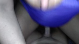 Tinder Milf w/ big tits tries to break my cock-hops up and down like a slut