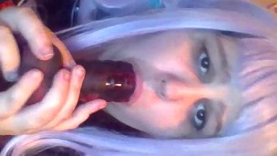 anime girl deep throat until she gags and cries