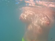 The guy picked up a naked girl on the beach, natural big tits, relax music 7/16