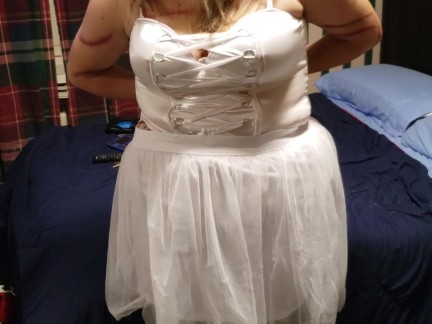 Letting my boobs loose after Halloween party!