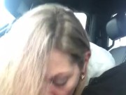 The Million Dolla swallows huge load of boyfriends cum in the car 16/16