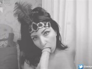 Sexy burlesque JOI Perfect Blowjob Dildo Vintage PORN Safada Burlesca