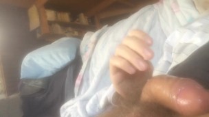 Hairy twink makes a load of cum