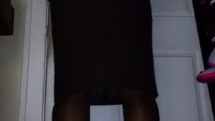 Crossdresser in a Business Skirt Suit