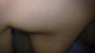 Fucked big natural tits young chick from the front and from back, POV