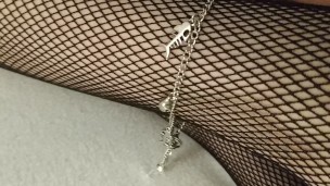 Chastity key on mistress anklet