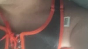 Vocal cum in fetish gear