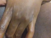 Black bbw playing with juicy pussy a little