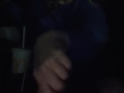 College Teen gives Uber Driver Handjob till he Busts Cum 9/16