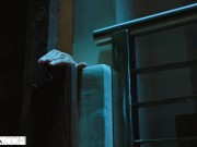 VIXEN Janice Griffith and Ivy Wolfe Sneak Into Backyard For Nighttime Pool