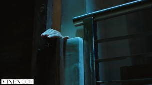 VIXEN Janice Griffith and Ivy Wolfe Sneak Into Backyard For Nighttime Pool