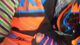 EGLAN PLAY IN MOTOCROSS SUIT