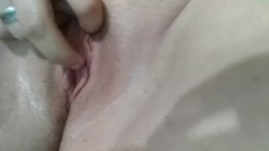 Ramming my pussy hard with 7in dildo