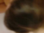 Hard blowjob of innocent woman in a bathroom