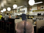 Massage 2018 Oiled Big Booty Show From Waitress at Restaurant - Cami Creams 10/16