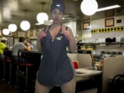 Massage 2018 Oiled Big Booty Show From Waitress at Restaurant - Cami Creams 13/16