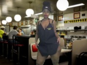 Massage 2018 Oiled Big Booty Show From Waitress at Restaurant - Cami Creams 16/16