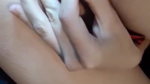 Playing with my clone a willie filling up my tight pussy