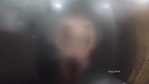 Twink jerks off and presses cock against glass in steamy shower session