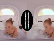 Russian VR masseuse Liza Billberry rides dick in POV until she orgasms