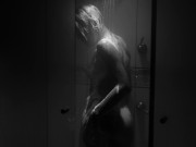 Blonde teen taking a bath