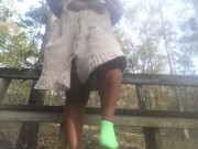 Woodland Nymph Practicing Outside - Home from College 10/16