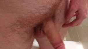 Playing with my flaccid dick