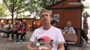 CZECH HUNTER 380 - Fit Blonde Twink Eats Cock Like He Licks His Ice Cream