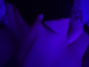 Amateur couple keeps fucking after creampie until she orgasms 13/16