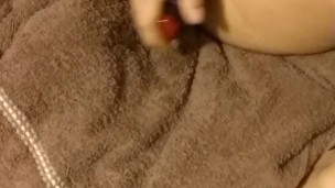 Latina Squirt with Big Black Dildo