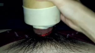 (Cumshot) Masturbation with Homemade Latex Glove and Sponges Fleshlight