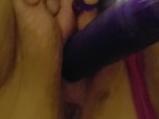 SOLO Female Masterbation with Rabbit Dildo