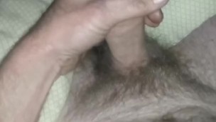 Solo jerk and quick cum b4 bed