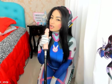 ASMR 3DIO JOI Cosplay Dva Sex Machine cumming on boobs fuck tits blowjob