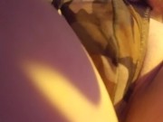 squirting in panties in car