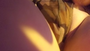 squirting in panties in car