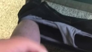 Cumming in college bathroom
