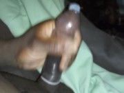 Stroking With A Condom And Moaning