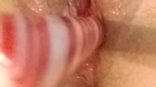 Candy Cane Masturbation orgasm