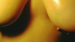 Pregnant STEPMOM rubs oiled natural tits for me on snapchat