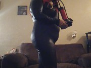 Air Inflation in Shiny Catsuit Commission 6/16