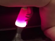 Fucking my lava lamp, tight pussy can barely take it