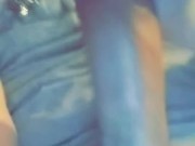 Solo male stroking cock